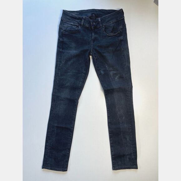 G-STAR RAW‎ Midge Cody Mid Skinny Jean Womens 27x32 (Hemmed to 27") Black - Picture 1 of 16